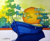 Salman Farooqi, 30 x 36 Inch, Acrylic on Canvas, Seascape Painting, AC-SF-608